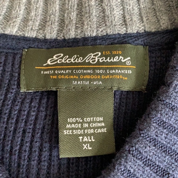 Eddie Bauer Classic Cotton Sweater szXLTall - Picture 8 of 10